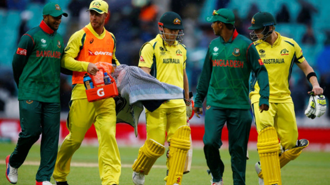 Australia denied victory over Bangladesh by washout at The Oval