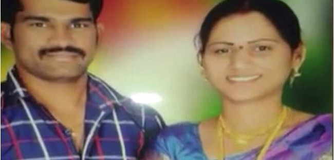 M Swati and her husband Sudhakar