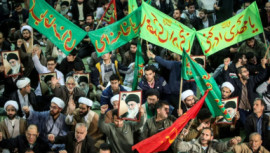 Iranians chant slogans