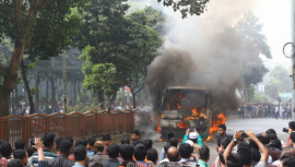 Bus fire