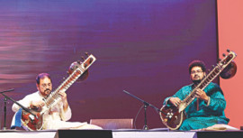 Father-son duo Pt. Kushal Das and Kalyanjit Das 