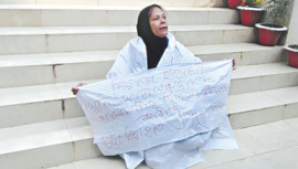 Jaheda Amin Chowdhury, mother of slain Chhatra League leader Diaz Irfan Chowdhury