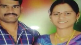 M Swati and her husband Sudhakar
