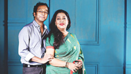 Suborna Mustafa and director Badrul Anam Saud