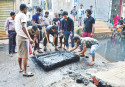Cleaning at Jurain: Locals take it upon themselves