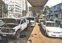Streets Under Flyovers: Occupied by parking, shops