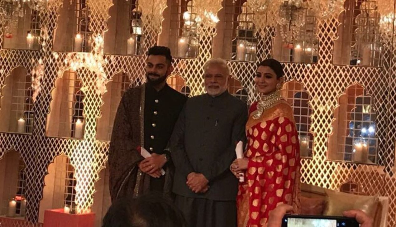 Prime Minister Narendra Modi, Anushka Sharma and Virat Kohli