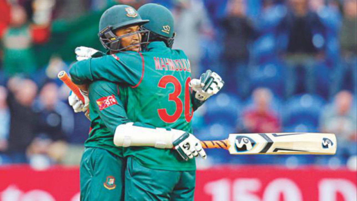 Bangladesh batsmen Shakib Al Hasan and Mahmudullah Riyad 