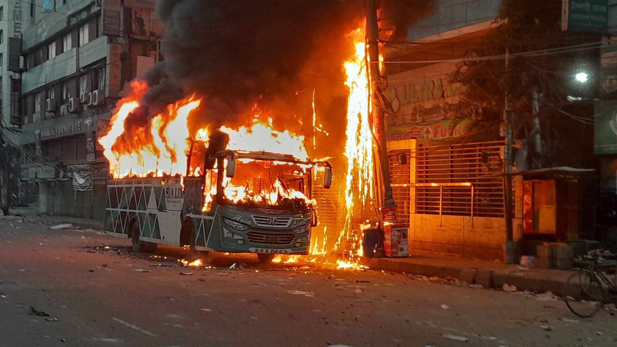 In pictures: Dhaka streets turn violent