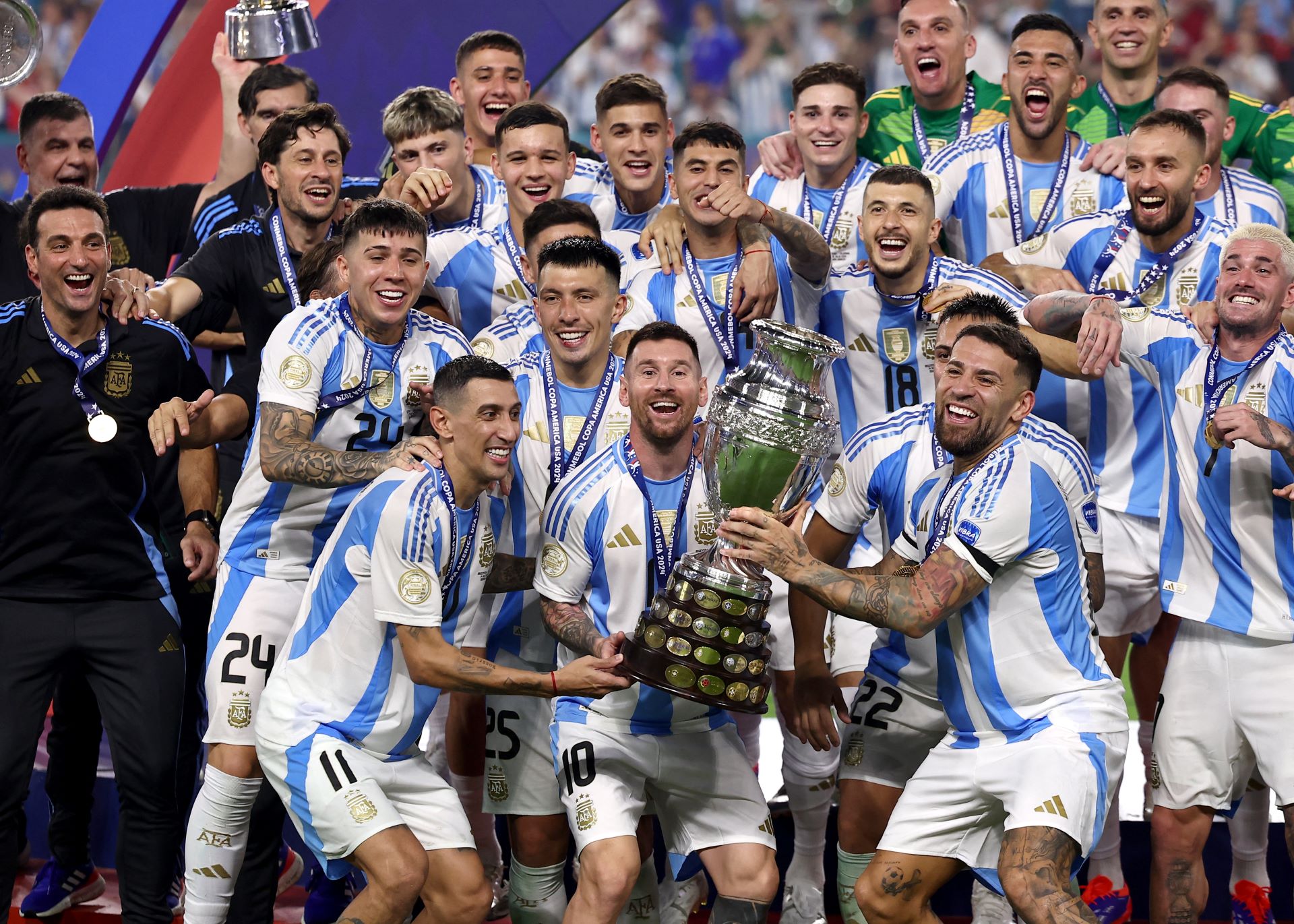 In Pictures: Argentina celebrate record 16th Copa title
