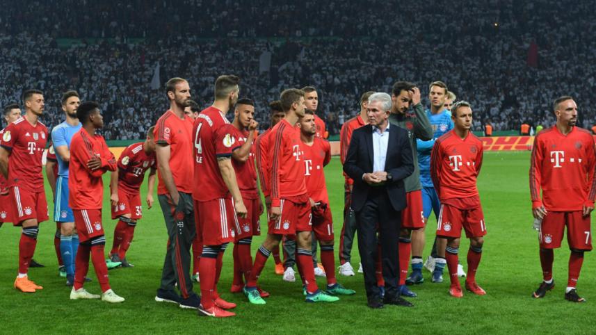 Bayern Munich players at the end of the match. Photo: AFP