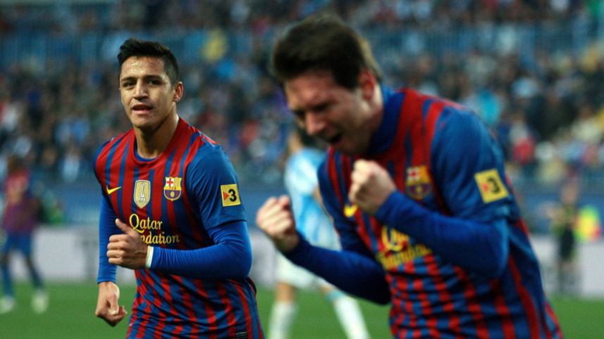 Alexis Sanchez and Lionel Messi