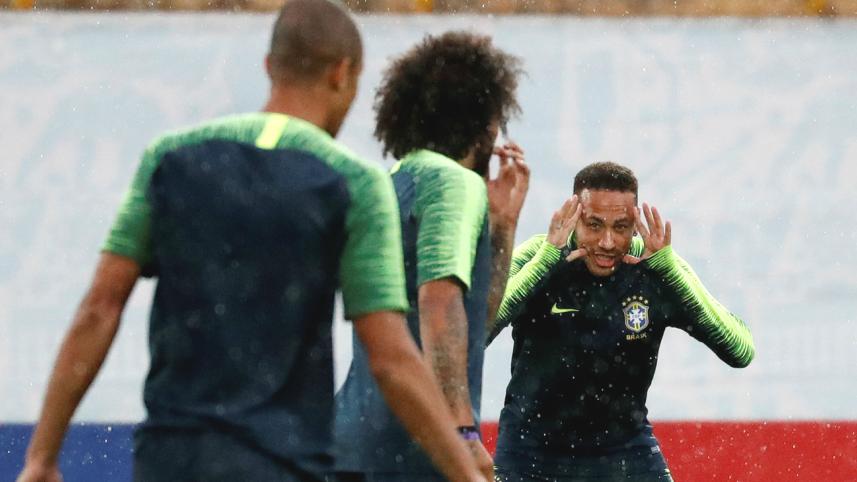 Neymar with Marcelo