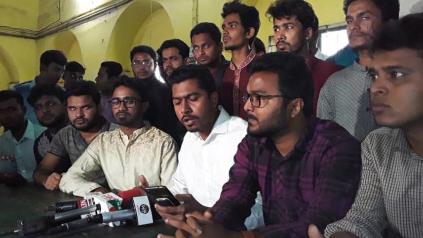Dhaka University Central Students’ Union (Ducsu) Vice President Nurul Haque Nur 