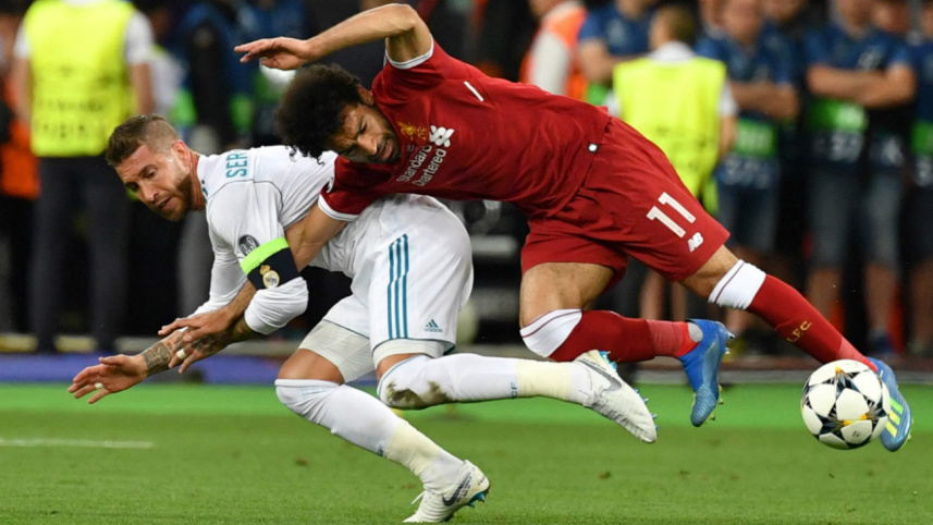 Sergio Ramos and Mohamed Salah