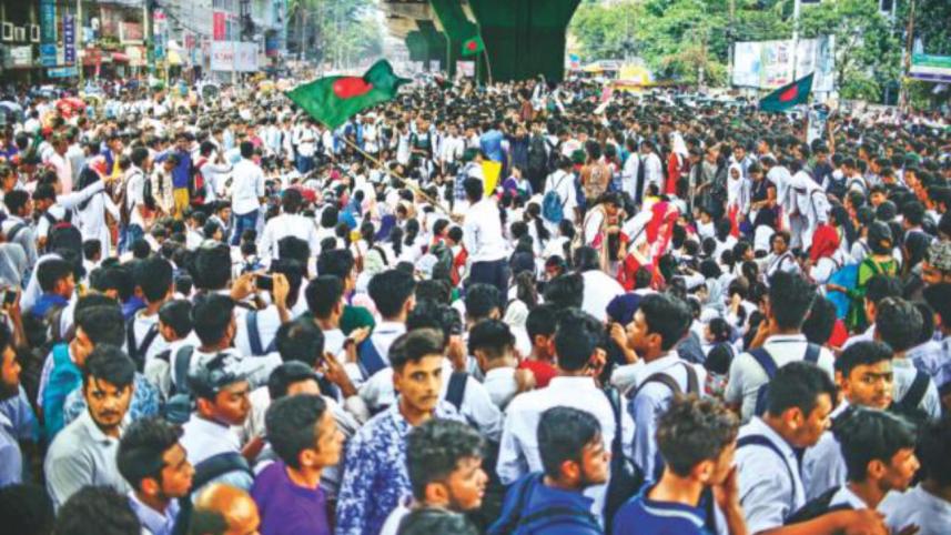Student protest for road safety