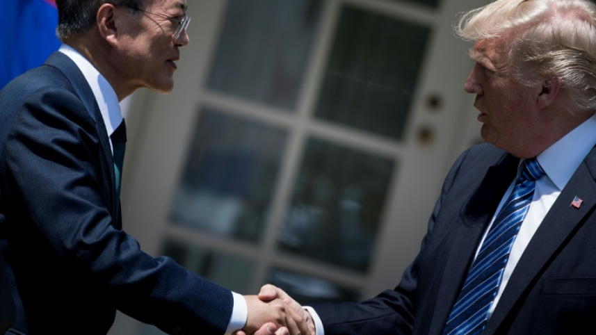 President Donald Trump, Moon Jae-In, 