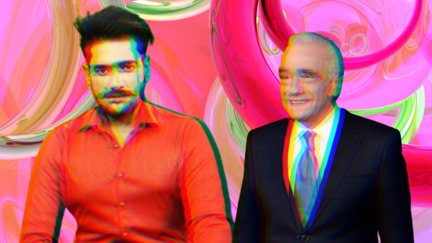 Martin Scorsese and local entrepreneur and filmmaker.