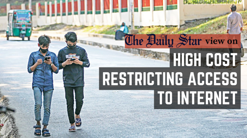 High cost restricting access to internet
