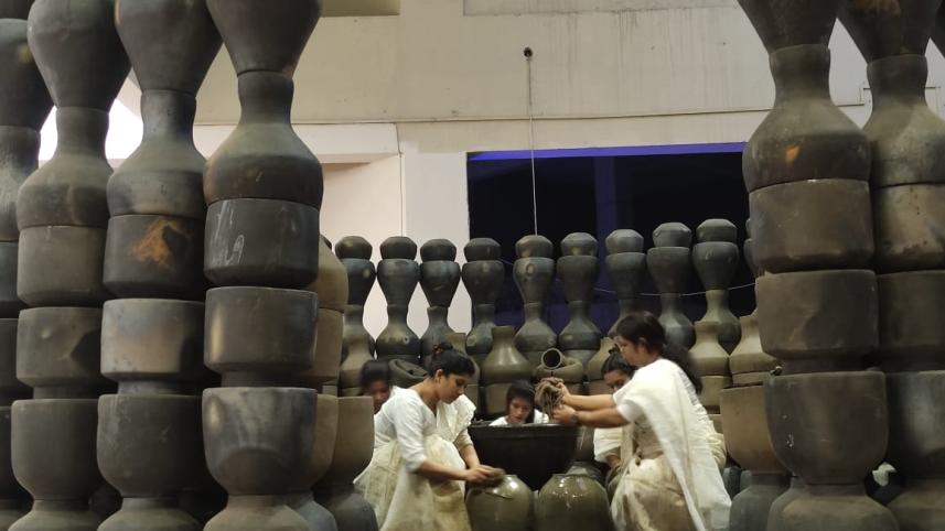 Welcoming rain, and life at Dhaka Art Summit 2023 