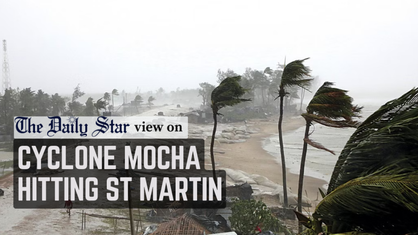 Cyclone Mocha hitting Bangladesh coastal areas 