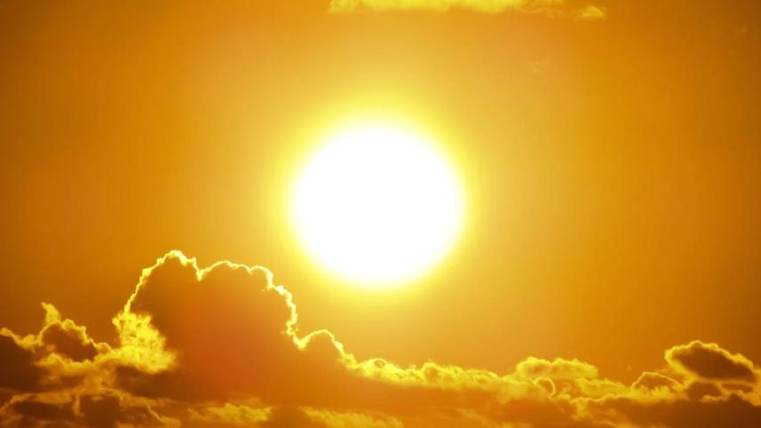 The glaring sun