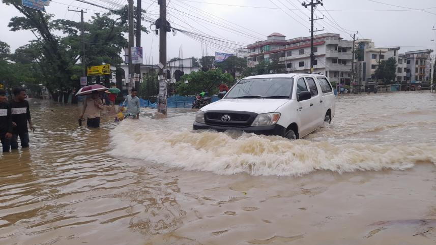 Flash flood, waterlogging dampen Eid joy in Sylhet