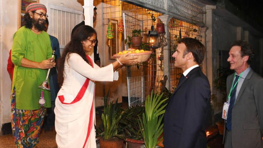 Rahul Ananda, Joler Gaan, Dhanmondi 32, cultural hub, creative hub, musical instruments, Bangladesh, Sheikh Hasina, mass uprisings, vandalism, destruction, Emmanuel Macron, French president visit, open-door policy, cultural enthusiasts, Bengali music, tra