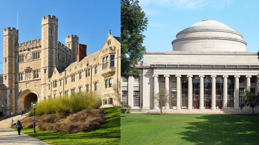 Renowned campuses of MIT and Princeton. 