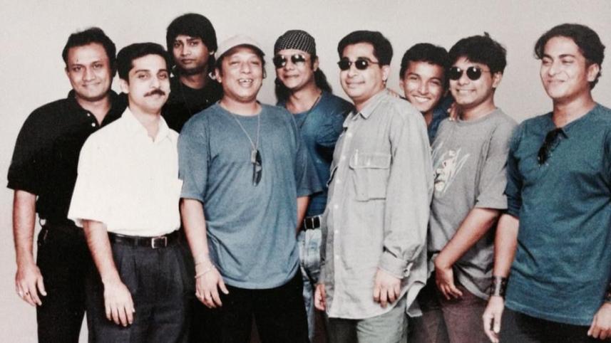 This is a classic one. Was taken during LRB’s double album “amader bismoy” we have Shibly bhai, Bappy Bhai, Angel, Late Mobin bhai along with then LRB line-up. Photo taken 1998.