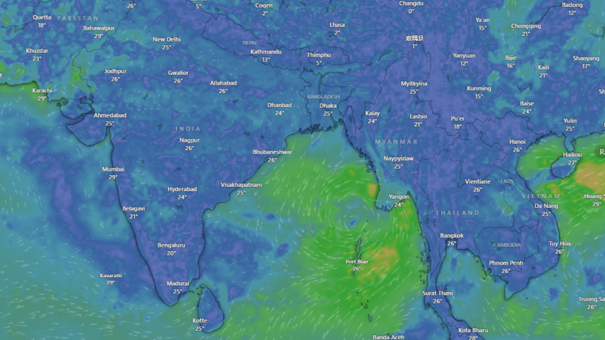 Cyclone Dana landfall on October 24