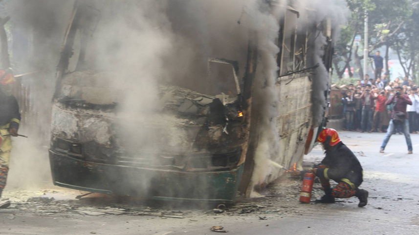 Bus fire