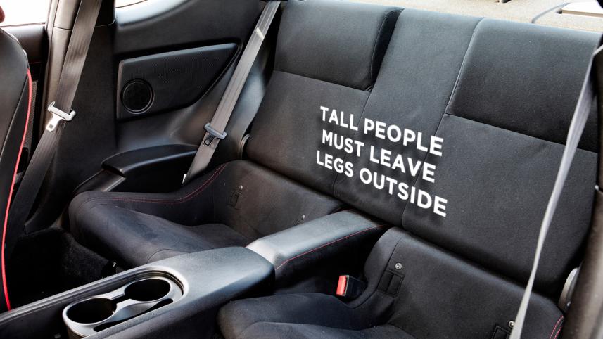 GT86 rear seating