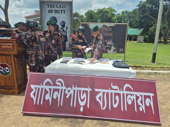 The recovered weapons and ammunition have been seized, and legal action is under way, BGB said. Photo: Collected