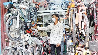bicycle at a shop