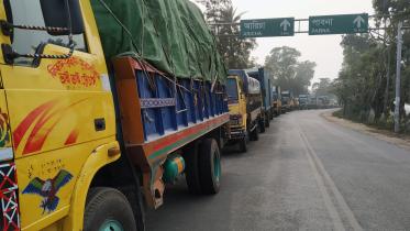 goods-laden trucks
