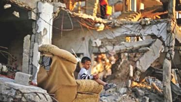 A Palestinian boy