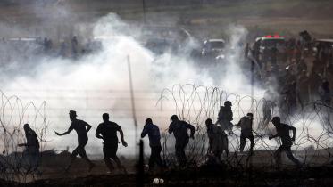 Palestinians protest