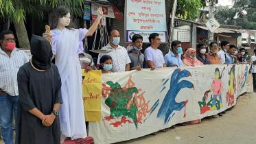 Pabna Human chain photo