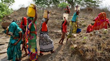 In regions with acute water crisis, it is the women who have to walk miles to collect a pitcher of water, and this extra load gnaws away at whatever time or energy they have left after their already gruelling work hours. PHOTO: REUTERS