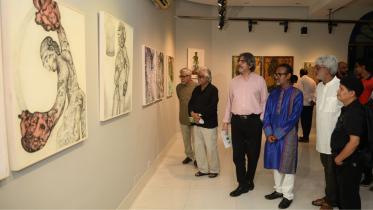 Uttam Kumar Roy’s solo exhibition unveils reality through fiction 