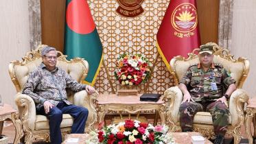 Army chief briefs president at Bangabhaban