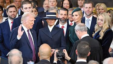Trump returns to White House