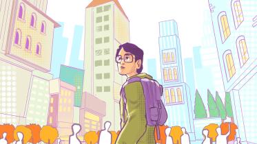 Graphical representation of a Bangaldeshi student at a top US university