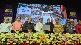 Chattogram Mayor Dr Shahadat Hossain launches ‘Our Chattogram’ app, unifying citizen services for a smarter, cleaner city. Photo : BSS